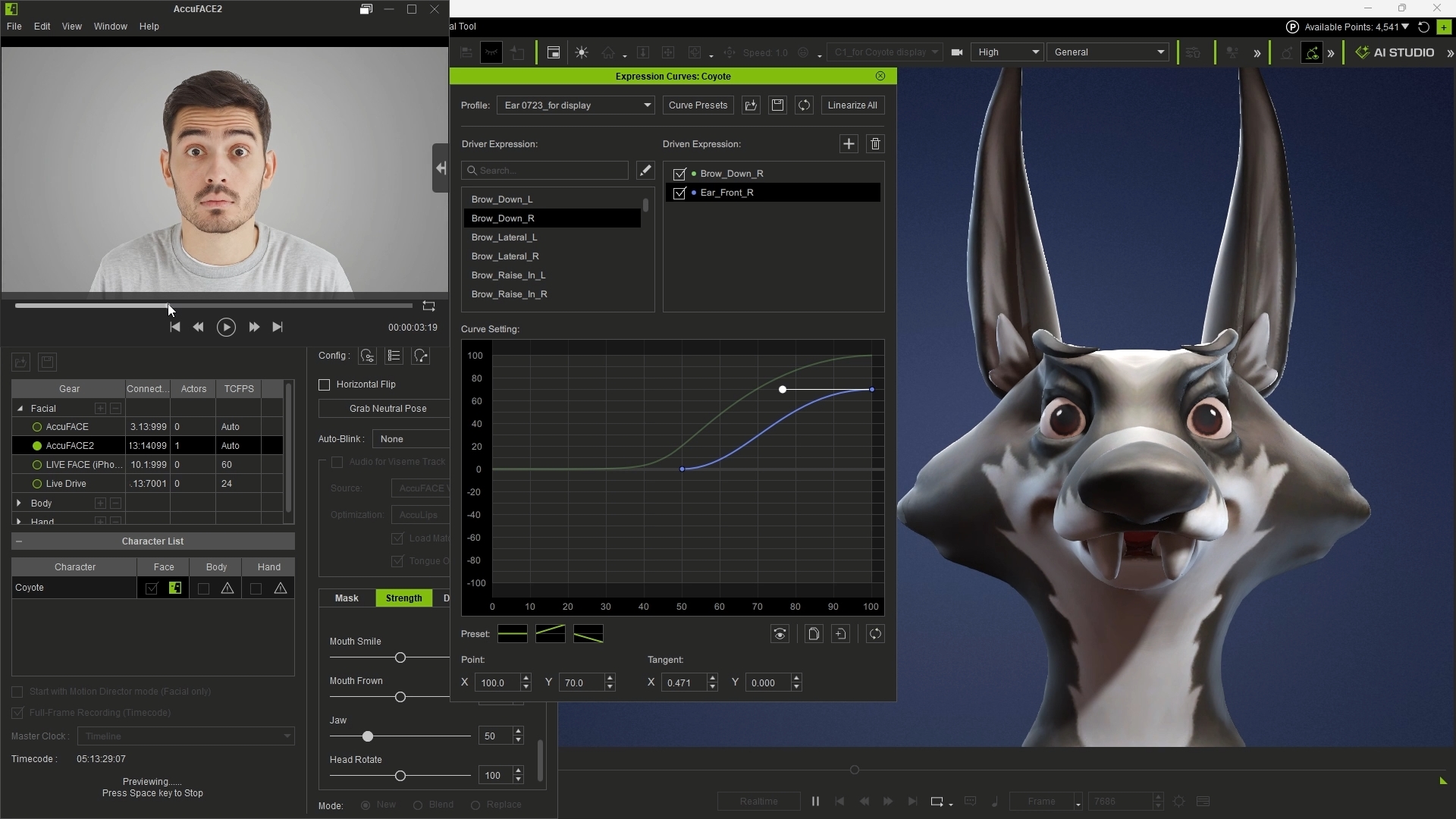 AccuFACE screenshot - Video DSLR